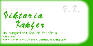 viktoria kapfer business card
